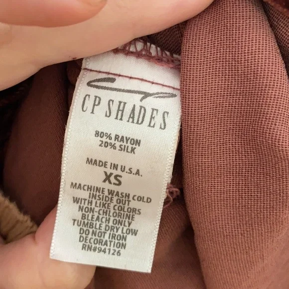 CP Shades / free people red maroon velvet tunic shirt long sleeve dress Xs - Picture 5 of 5